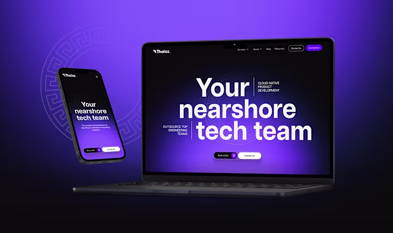 Cover image for Thaloz Marketing Website built in Webflow