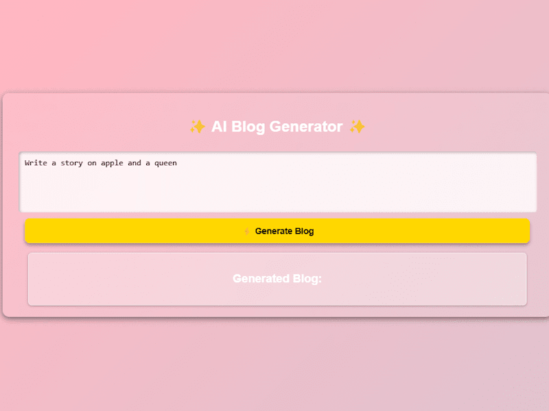 Cover image for Parineeta-2307/AI-Blog-Generator