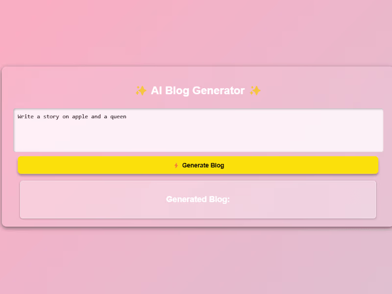Cover image for Parineeta-2307/AI-Blog-Generator