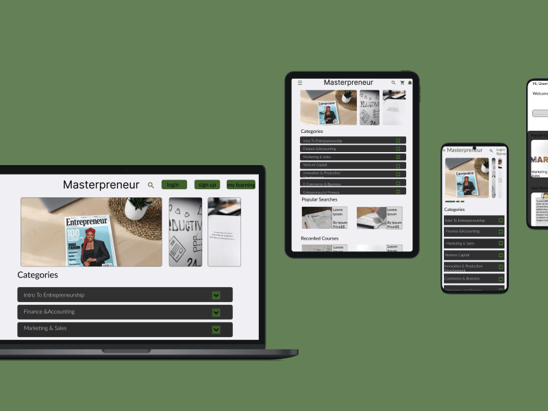 Cover image for Masterpreneur- A tutoring app for adults