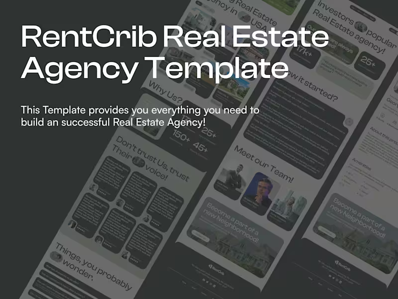 Cover image for Real Estate Agency Template Design