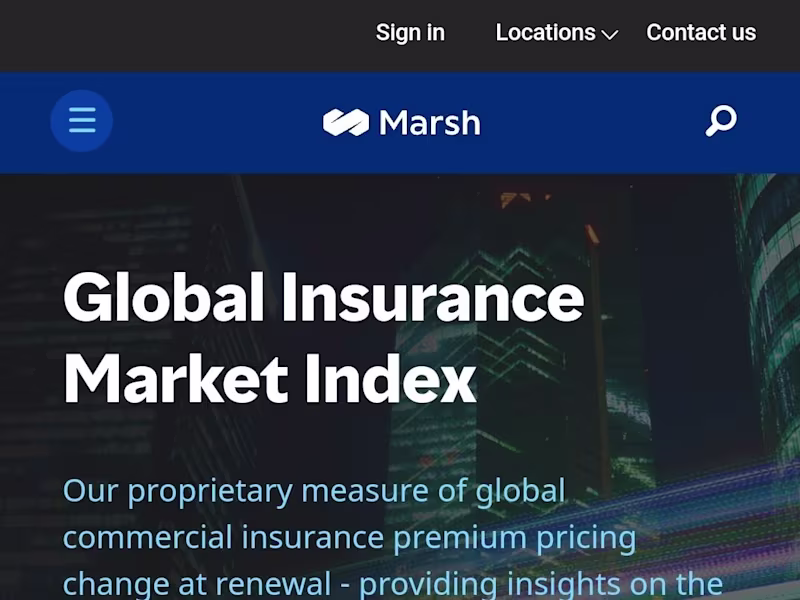 Cover image for Marsh McLennan corporate website