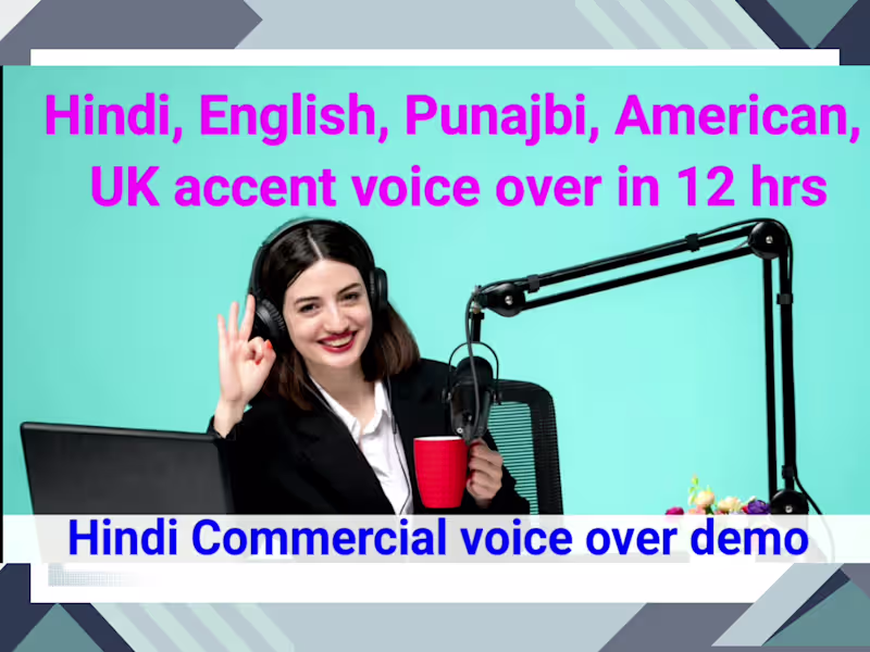 Cover image for Hindi voice over Artist / Hindi voice artist. Hello friends ...
