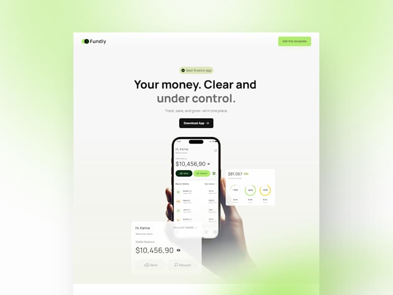 Cover image for Fundly - Finance Landing Page
