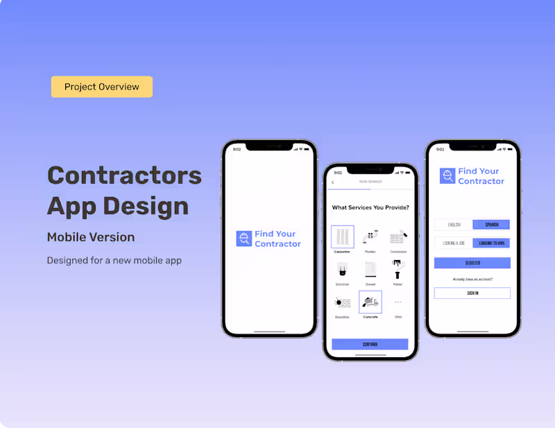 Cover image for Contractors Mobile App Design