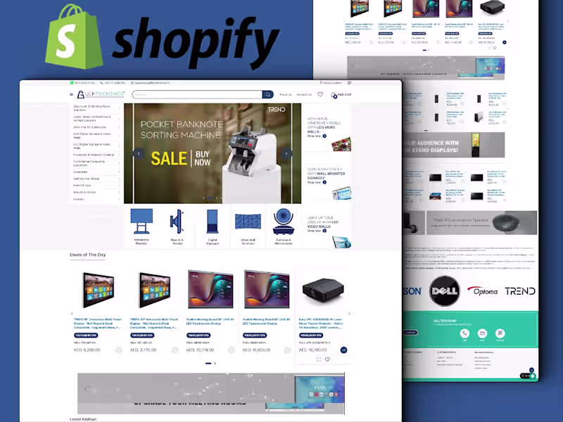 Cover image for GulfTechShop Shopify Store Development