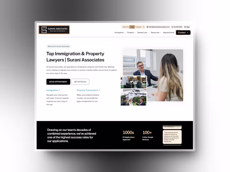 Cover image for Modern Law Firm Website: Framer Development