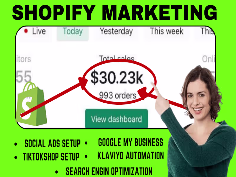 Cover image for i will boost shopify store sales, etsy store promotion SEO 