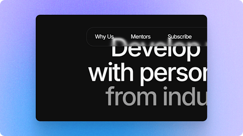Cover image for From Figma to Framer: Site for design mentors