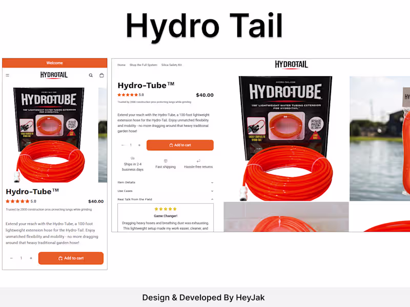Cover image for Shopify website development - Hydrotail