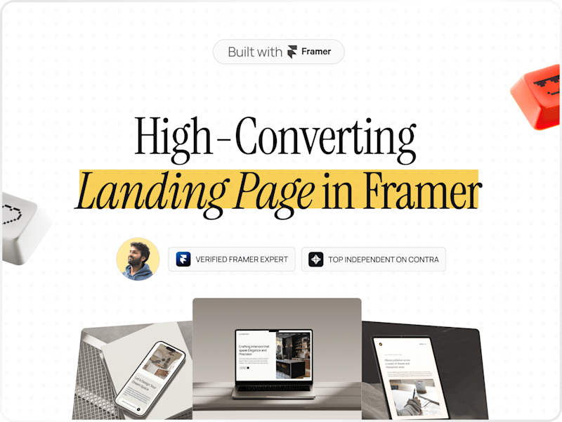 Cover image for Framer Landing Page Design & Development