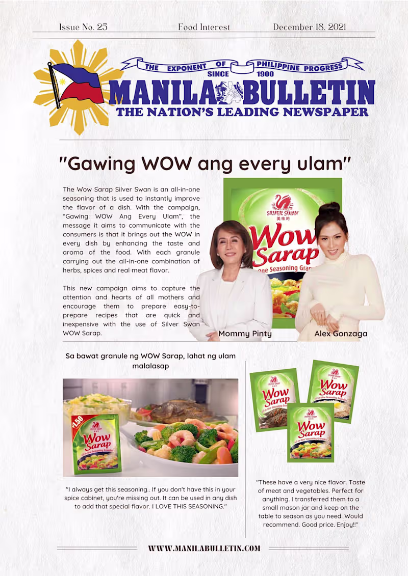 Cover image for WOW Sarap Advertorials on Behance