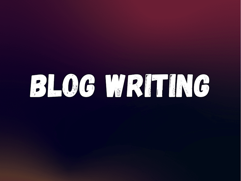Cover image for Blog Writing