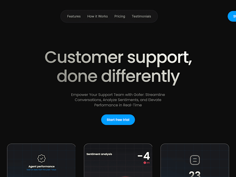 Cover image for Gofer - Sentiment analysis and AI coaching for customer support