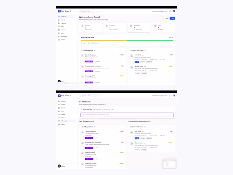 Cover image for AI-Powered Real Estate CRM — Multi-Tenant SaaS