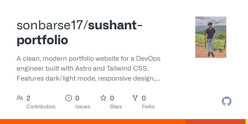 Cover image for Sushant Sonbarse Portfolio Website Development