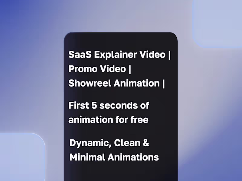 Cover image for SaaS Explainer video | Promo Video | Showreel Animation | 2D