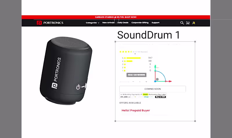 Cover image for Portronics SoundDrum