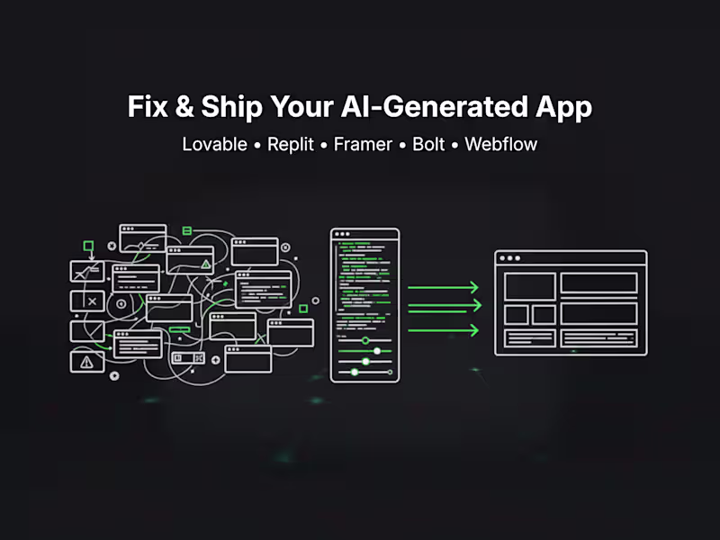 Cover image for Fix & Ship Your AI‑Generated App