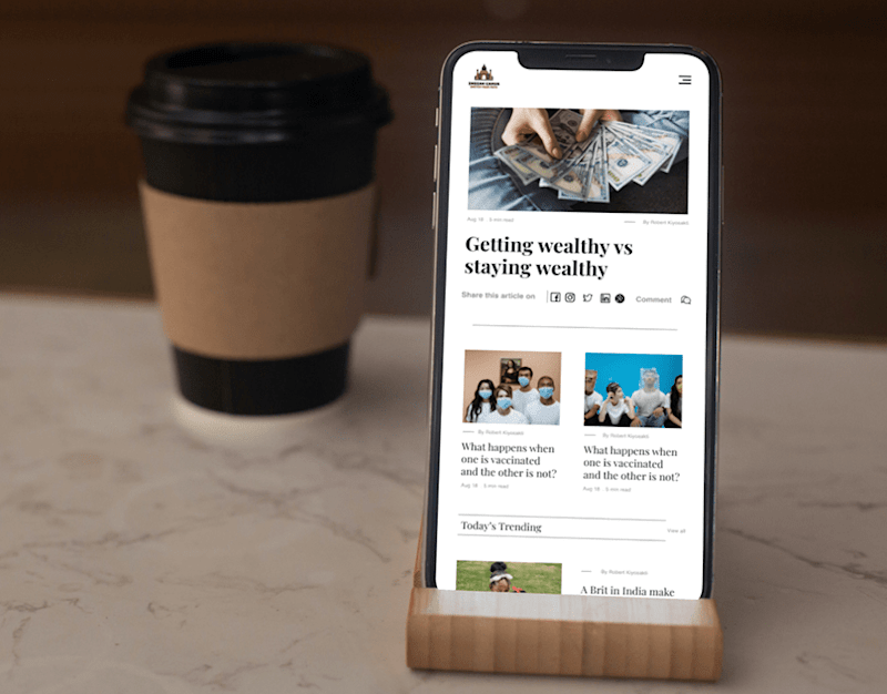 Cover image for Newspaper website on Behance