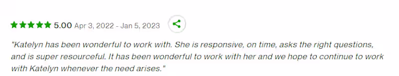 Cover image for 5 star client testimonial