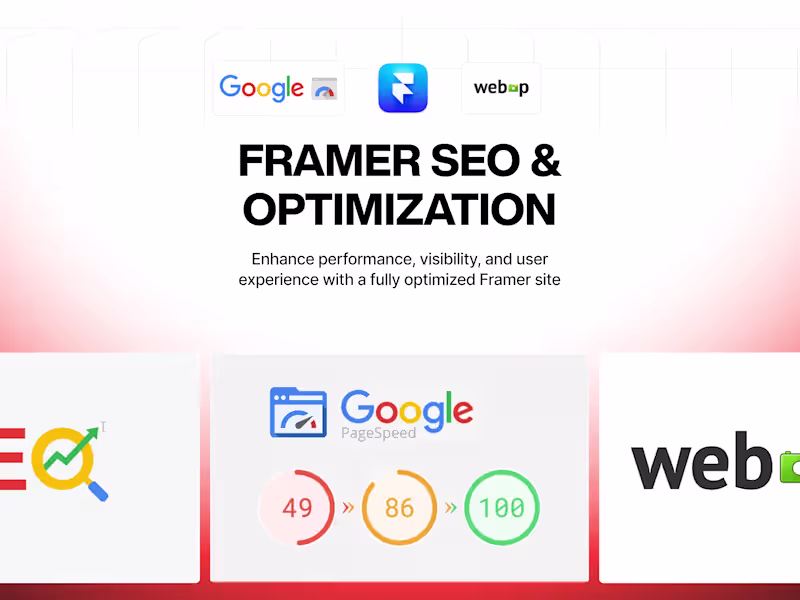 Cover image for Framer SEO & Optimization