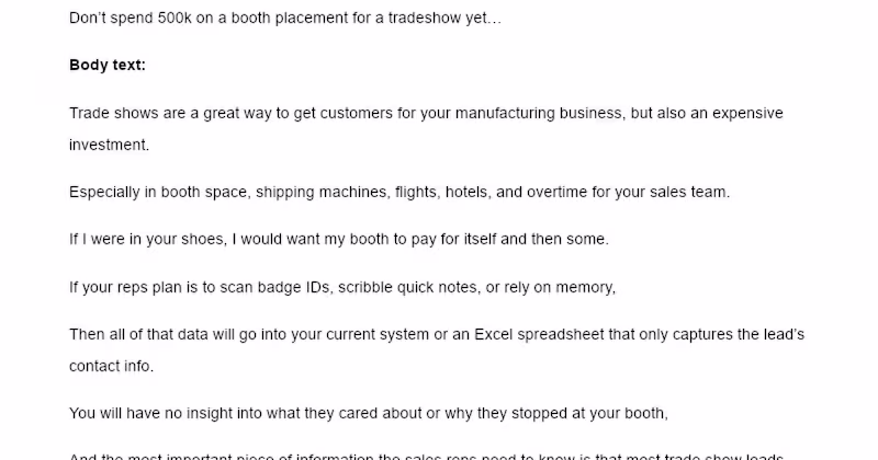 Cover image for Trade Show Lead Capture and Follow-Up System for Manufacturers