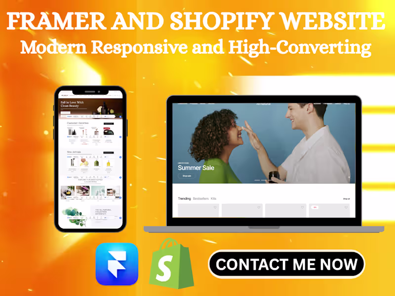Cover image for Build responsive Shopify stores and sleek Framer landing pages