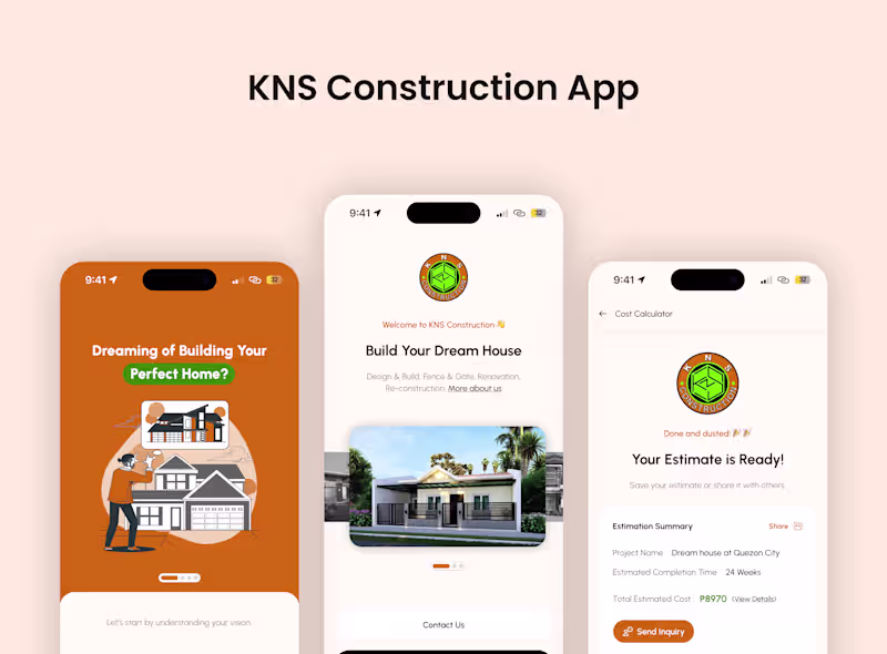 Cover image for Cost Estimate App Design for KNS Construction