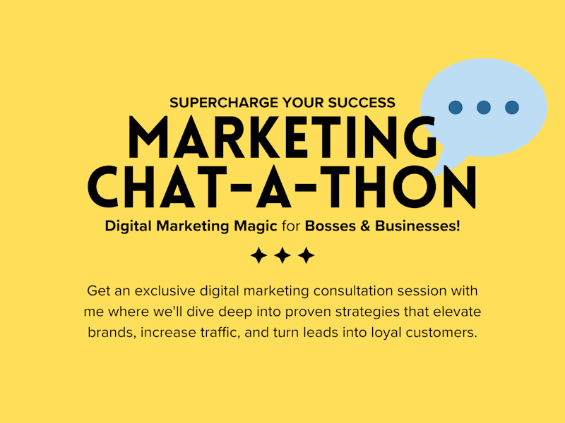 Cover image for Marketing Chat-a-thon: Digital Marketing Consultation 