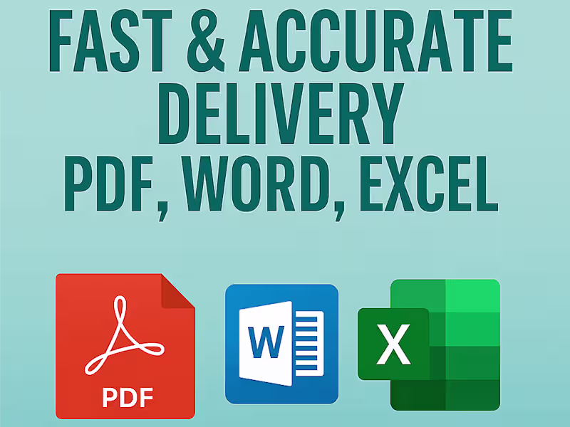 Cover image for virtual assistance work fast delivery 