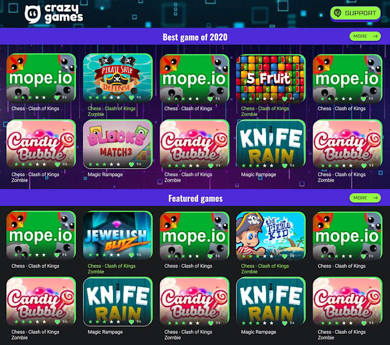 Cover image for Mobile Site from Games