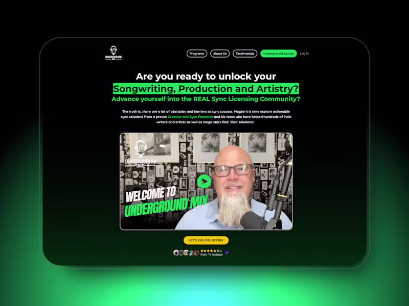 Cover image for Underground Mix Website | Kajabi