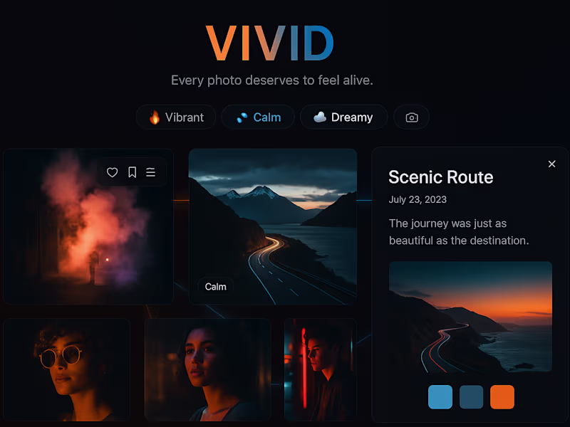 Cover image for VIVID – The Dynamic Photo Experience Library A cinematic pho...