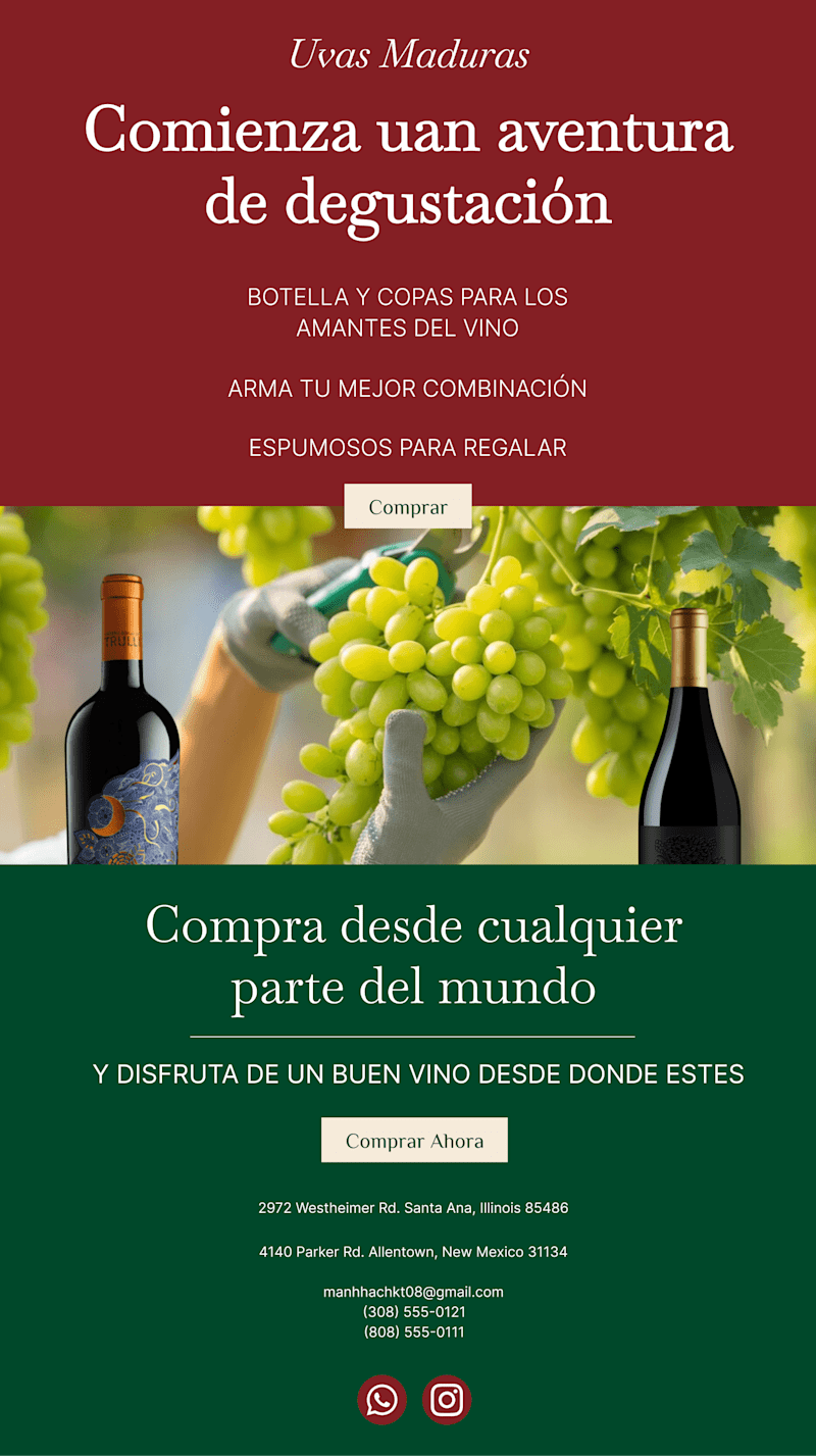 Cover image for Custom Email Template for Uvas Maduras Ecommerce