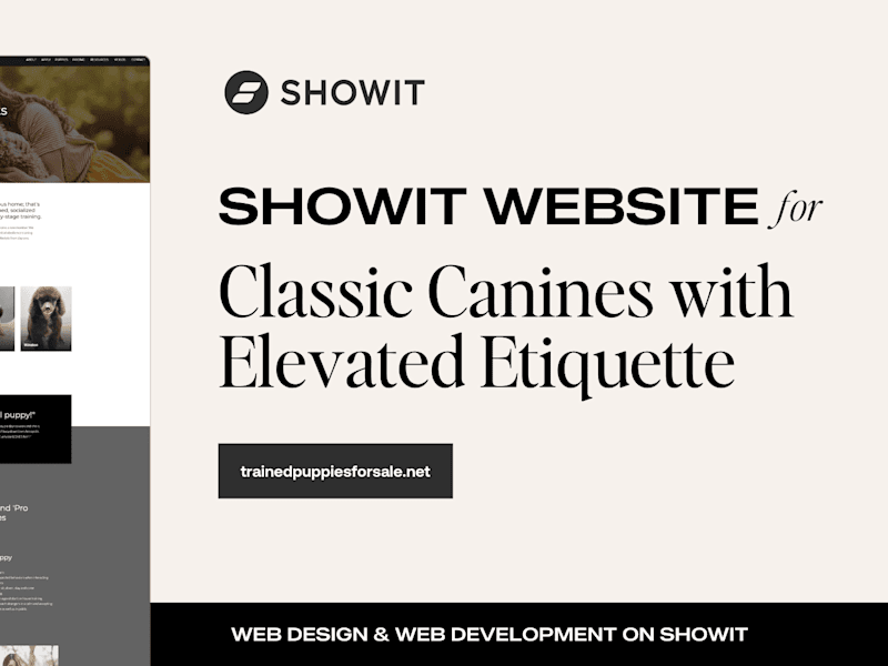 Cover image for Grayscale Showit Website Design | Classic Canines