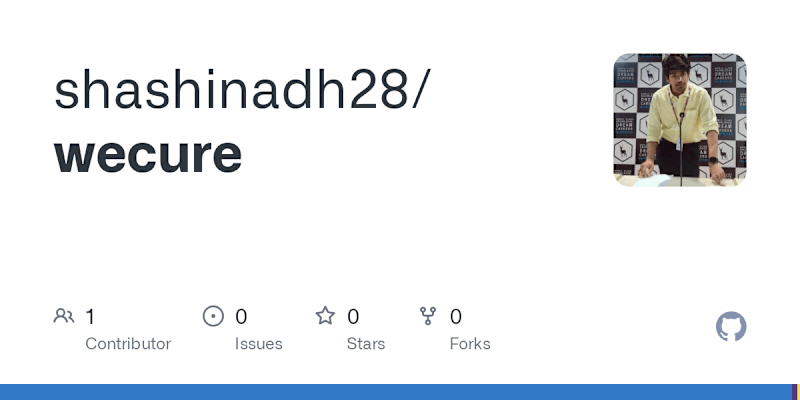 Cover image for shashinadh28/wecure