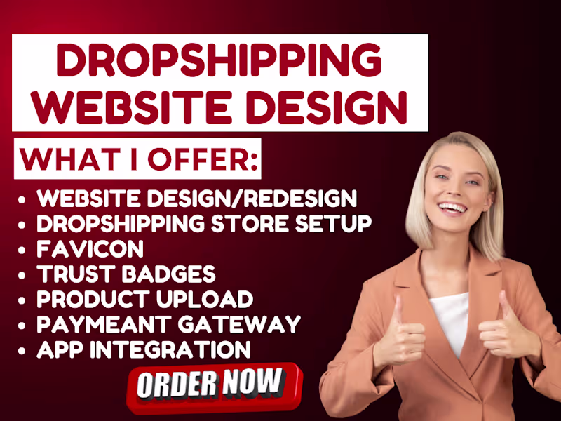 Cover image for i will setup setup dropshipping website via shopify wix godaddy