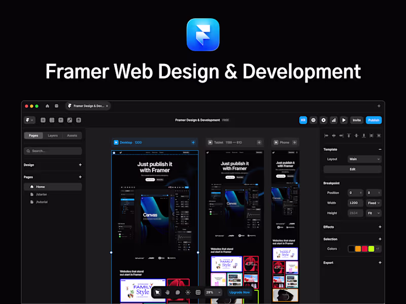 Cover image for Framer Landing Page (Design & Development)