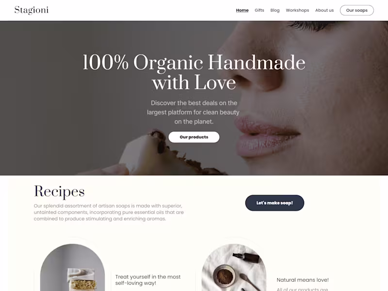 Cover image for Website Design | Stagioni | Natural Self-care products