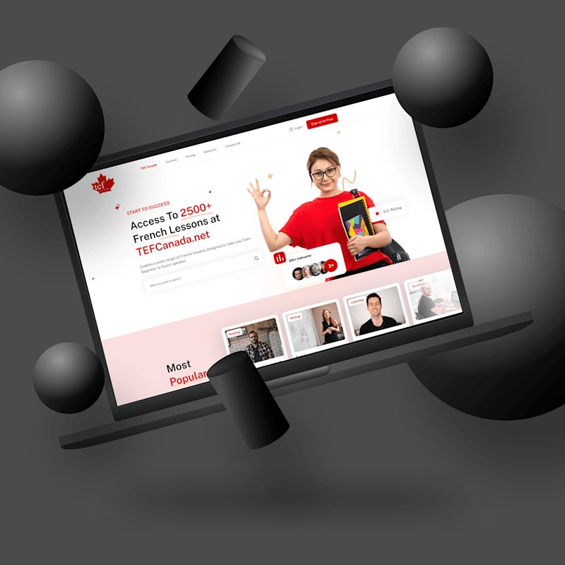 Cover image for Modern Online Learning Platform Landing Page