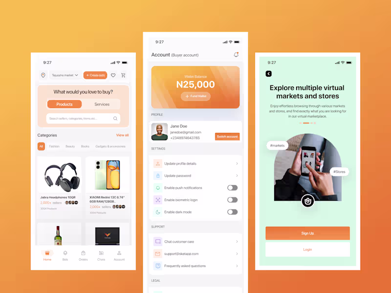 Cover image for Mobile App UIUX Design for Modern Products in Figma