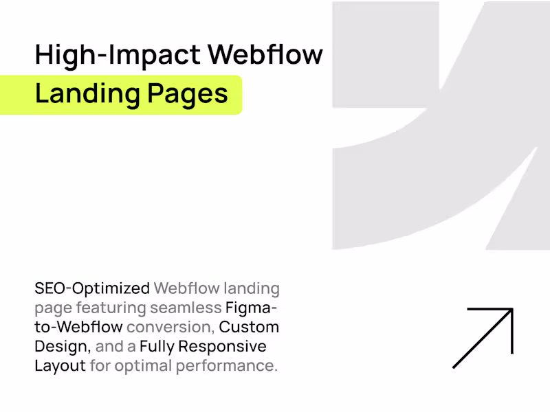 Cover image for High-Impact Webflow Landing Pages
