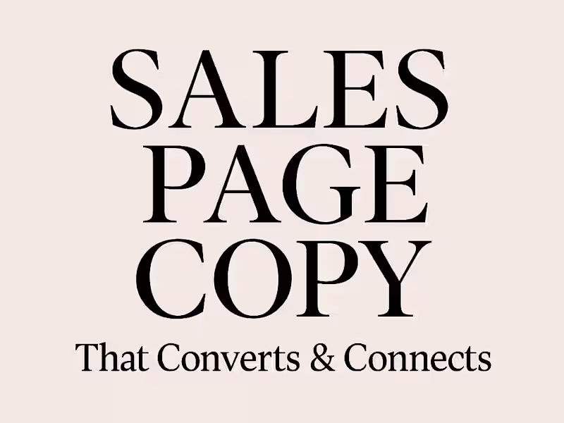 Cover image for High-Converting Sales Page Copy