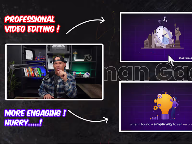 Cover image for I will edit talking head videos more engage like iman gadzhi