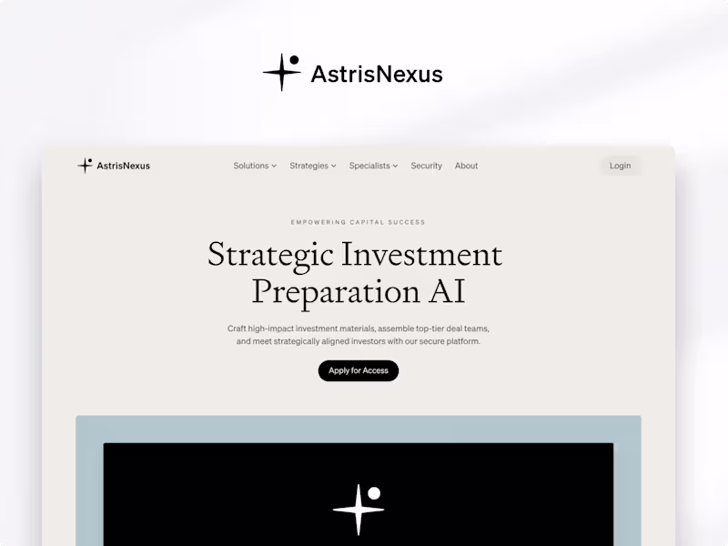 Cover image for AstrisNexus | Figma to Framer build
