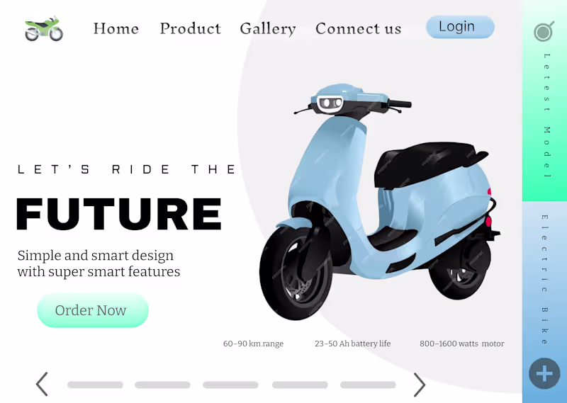 Cover image for EV Bike website