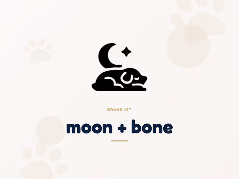 Cover image for moon + bone - Pet Care Brand Kit