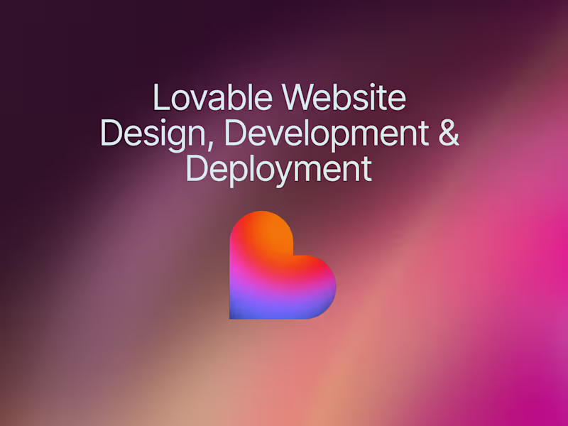 Cover image for Lovable Website Design, Development & Deployment