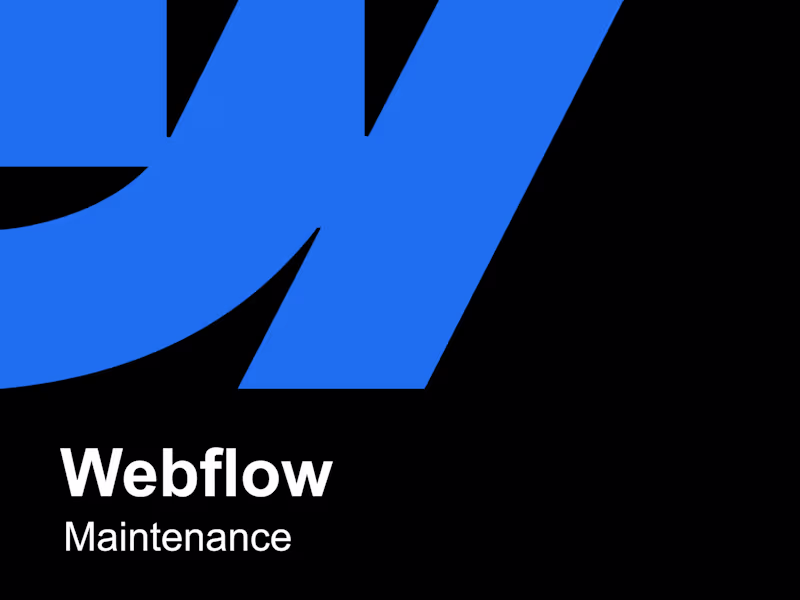 Cover image for Webflow Maintenance